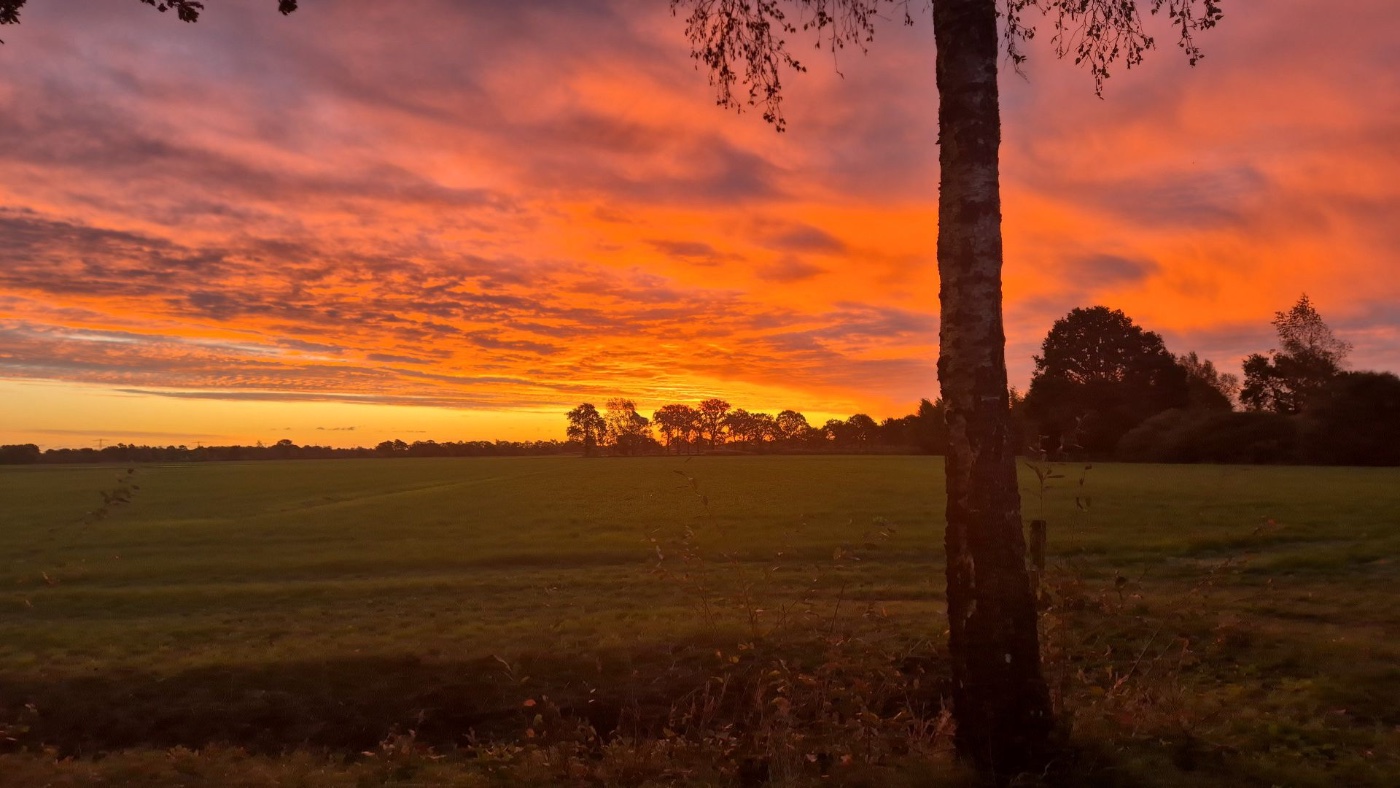 Een prachtige start van de donderdag, weerfoto door Inge van Munster (oktober 2026)